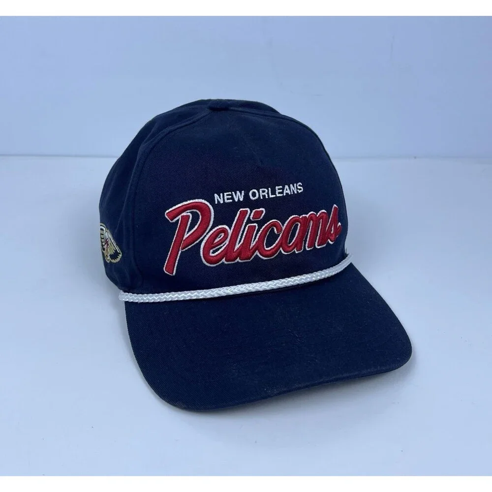 ‘47 Brand New Orleans Pelicans Men's Hat Rope Hitch Snapback Cap Navy Blue NBA